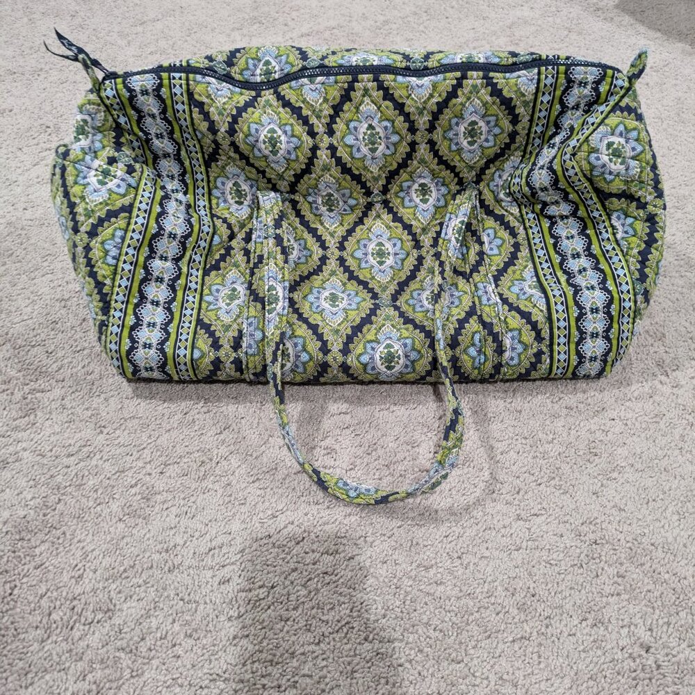 Vera Bradley Green and Blue Patterned Travel Bag